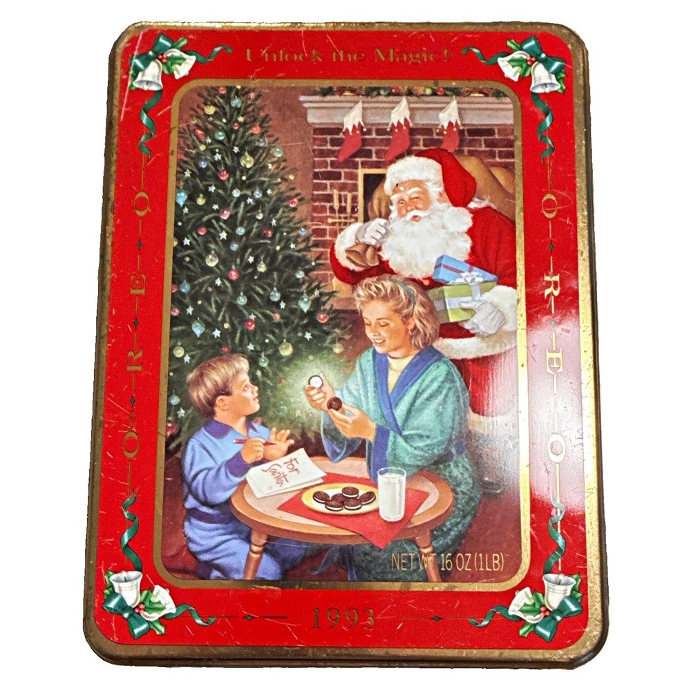 Oreo 1993 "Unlock the Magic" Christmas Collectible Advertising Tin